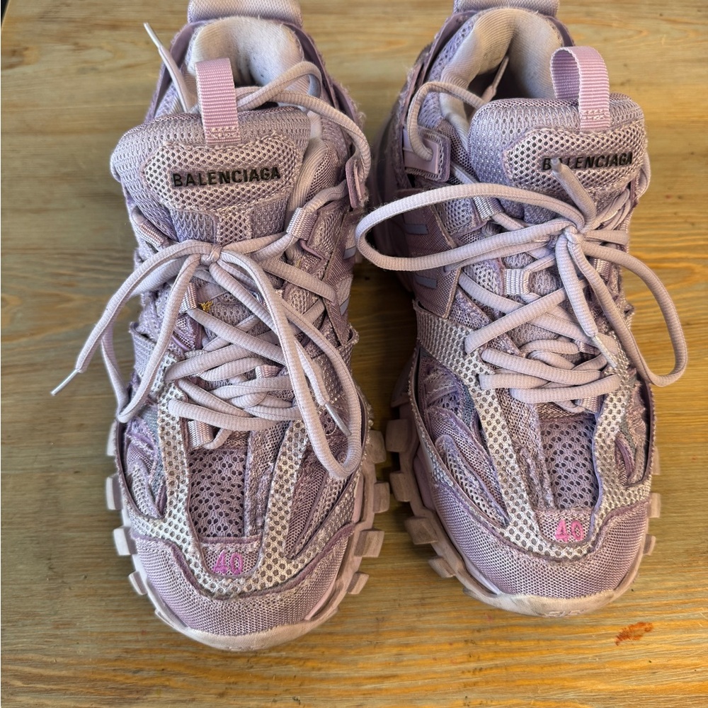 Balenciaga Lilac Mesh Sneakers